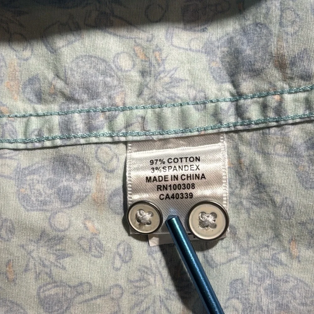 Peter Millar Cowboy Cantina Skulls & Tequila Men’s SS Stretch Shirt size Medium - Picture 8 of 14